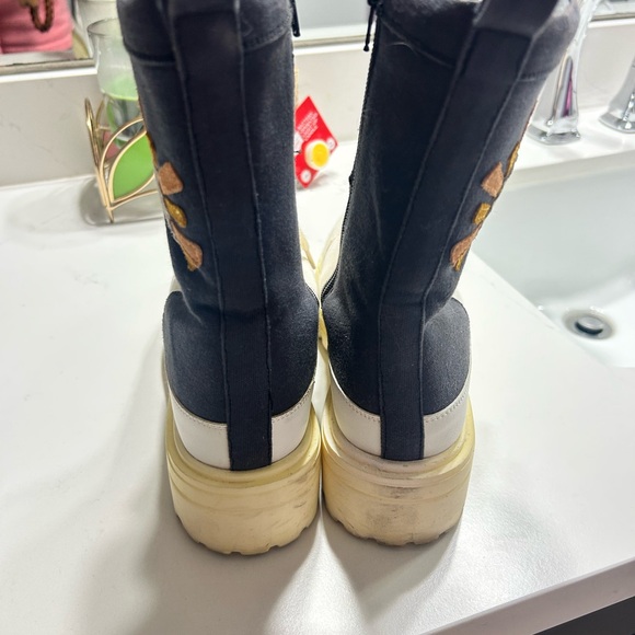 FP Movement by Free People Cream and Black Lace Up Boots Sunrise - Picture 2 of 4